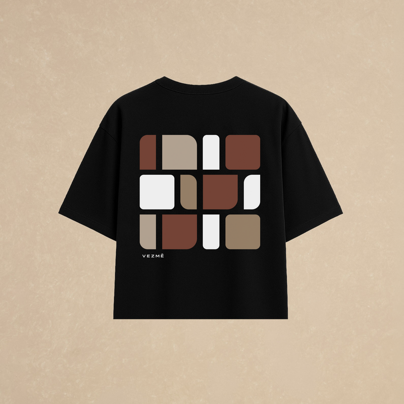 Playera Bauhaus Boxy Negra