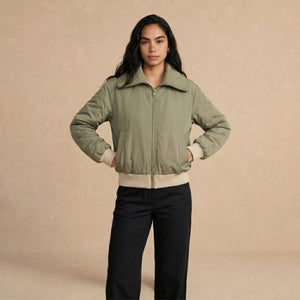 Bomber Jacket Beige Oversized x Ale Moreno