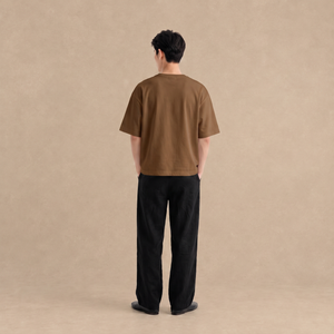 Playera Básica Boxy Café