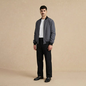 Bomber Jacket Gris Oversized x Nicolás Celis