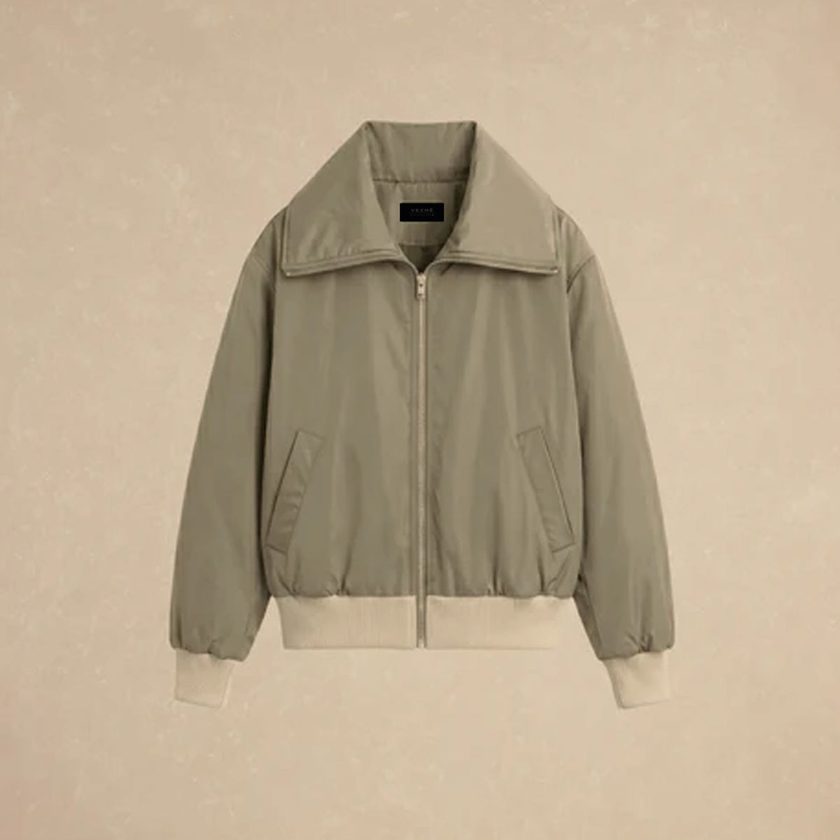 Bomber Jacket Beige Oversized x Ale Moreno