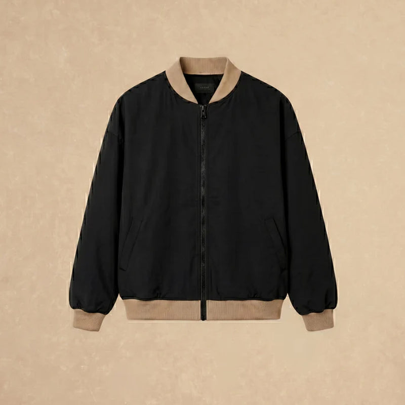 Bomber Jacket Negra Oversized x Nicolás Celis