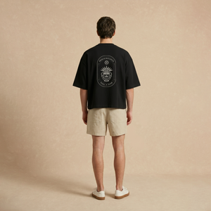 Playera Boxy Botanical Negra