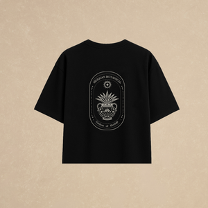 Playera Boxy Botanical Negra