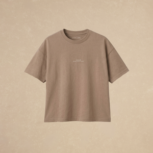 Playera Boxy Beige Outline Map