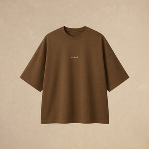 Playera Cycles of Life Oversized Café
