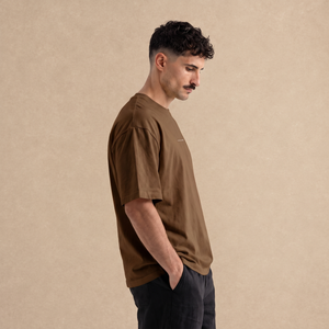 Playera Cycles of Life Oversized Café