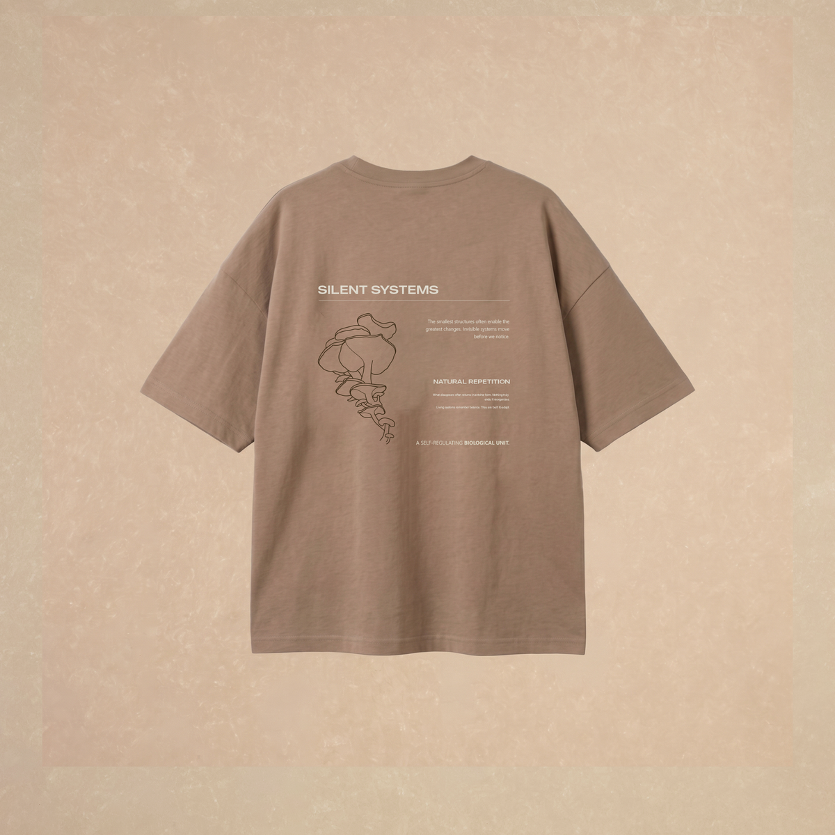 Playera Oversized Beige Fungi