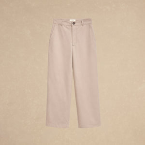 Pantalon Sarga Beige Recto y Amplio