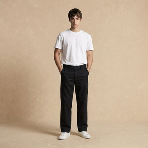 Pantalon Sarga Negro y Amplio