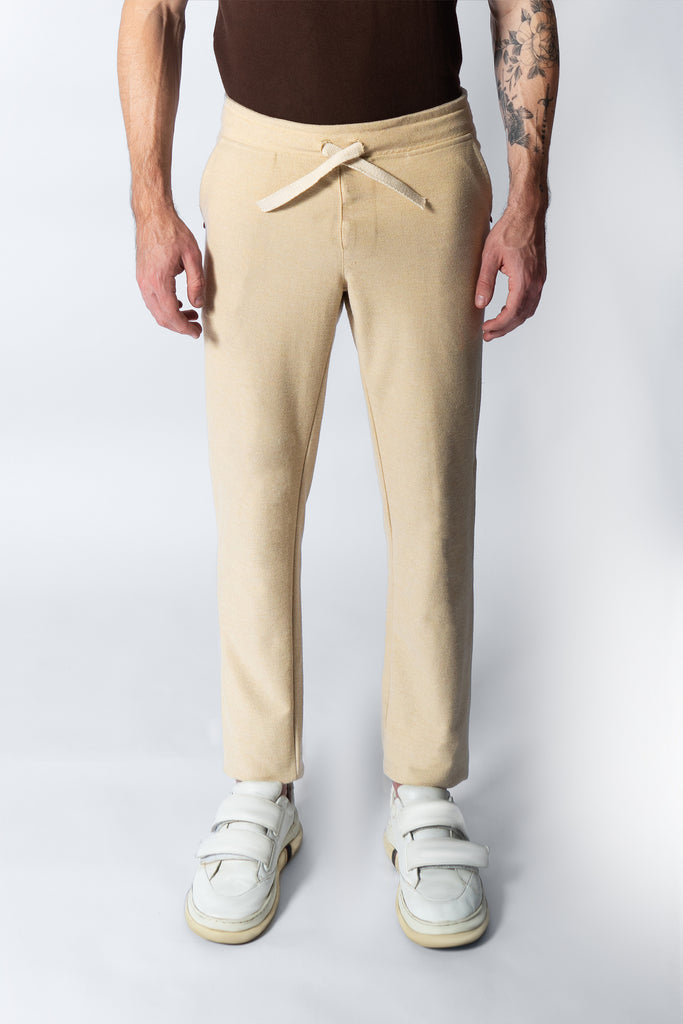 Pantalon Hombre Slim Beige Sustentable