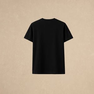 Playera Básica Negra Algodón Orgánico 212g Logo