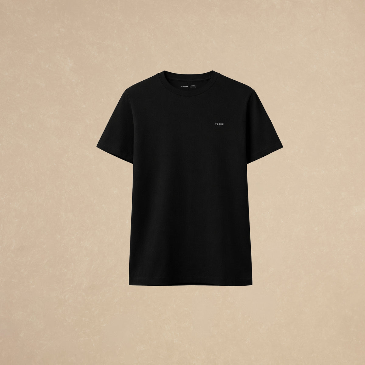 Playera Básica Negra Algodón Orgánico 212g Logo