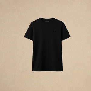 Playera Básica Negra Algodón Orgánico 212g Logo