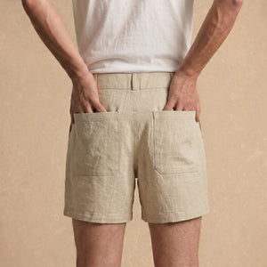 Short Beige de Lino