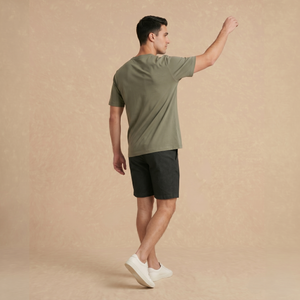 Playera Básica Verde Oscuro Regular Stretch 231g