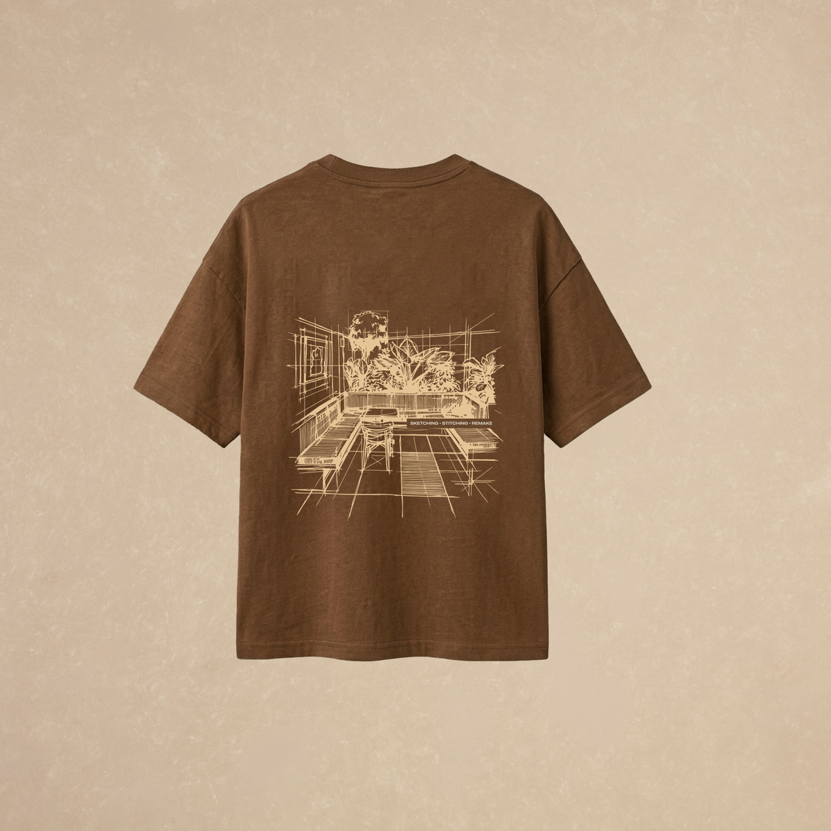 Playera Oversized Café Solárium