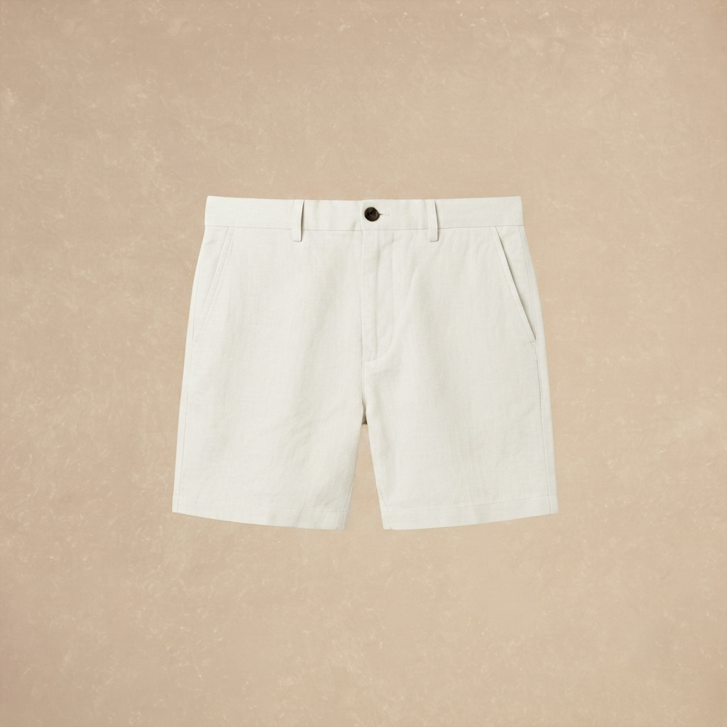 Short Off White de Lino