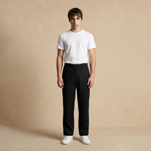 Pantalón Negro de Lino