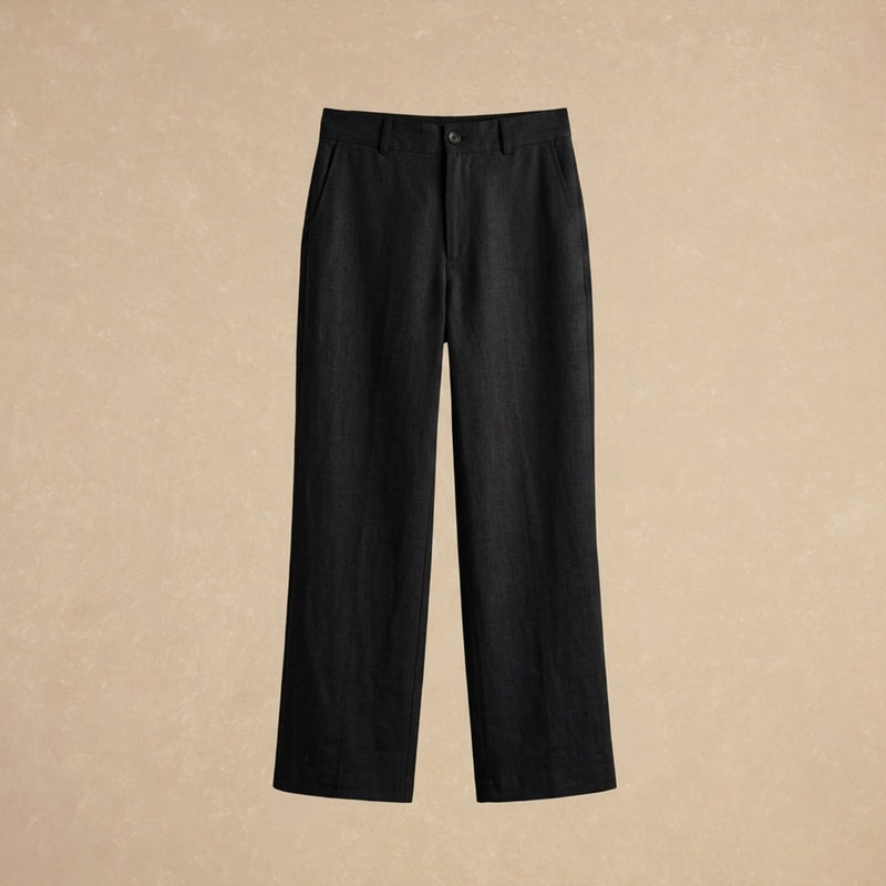 Pantalón Negro de Lino