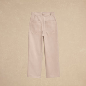 Pantalon Sarga Beige Recto y Amplio