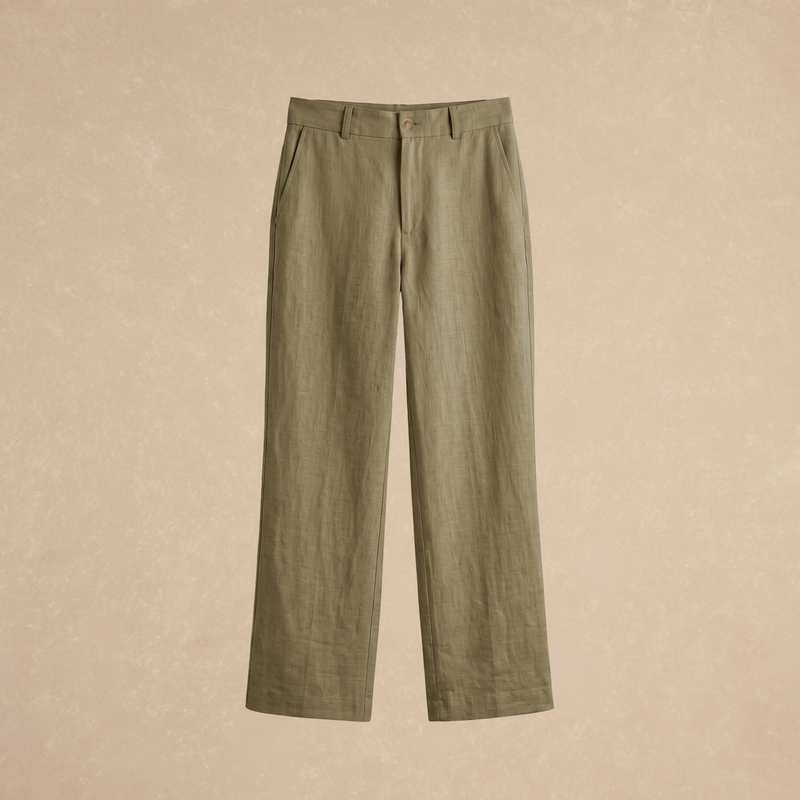 Pantalón Verde de Lino