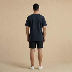 Playera Relaxed Azul Marino Logo 212g