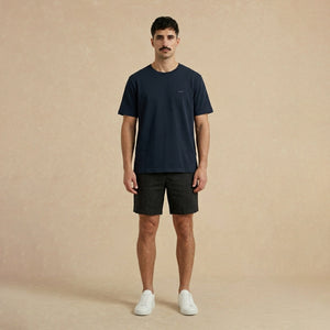 Playera Relaxed Azul Marino Logo 212g