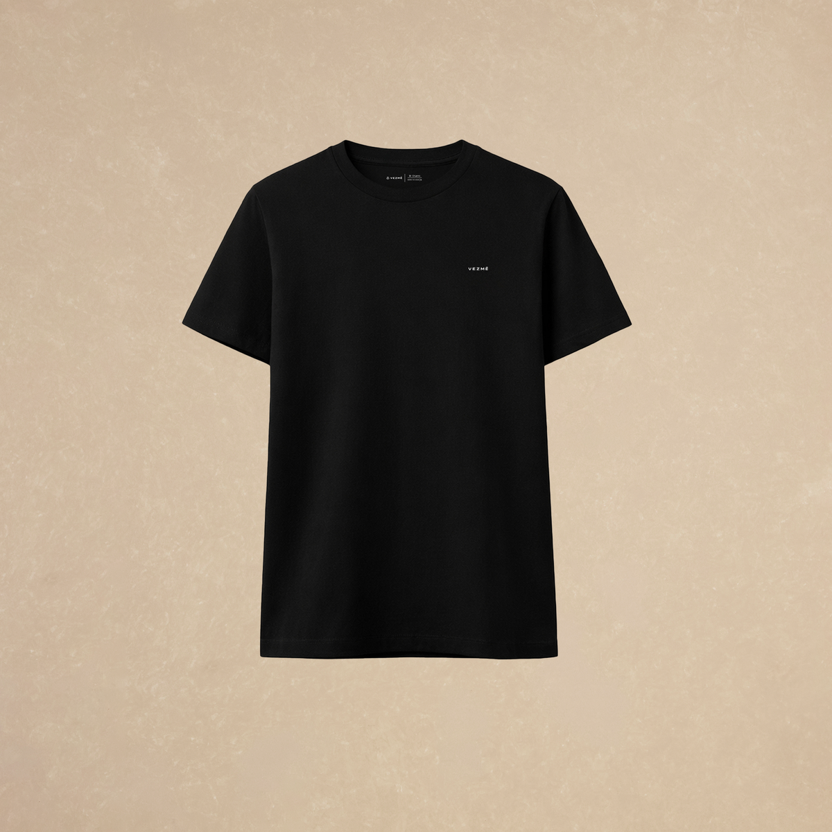 Playera Básica Negra Algodón Orgánico 212g Logo