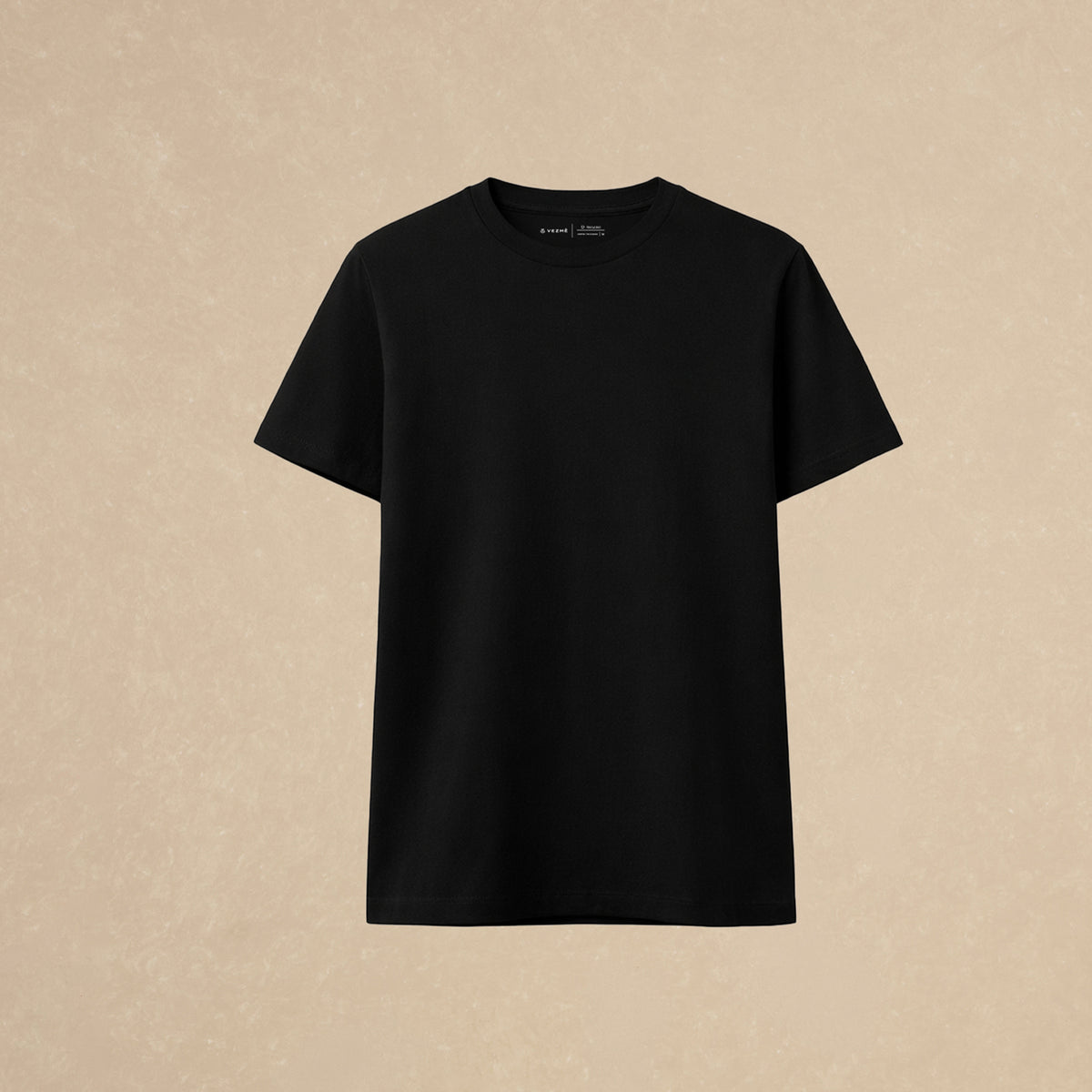 Playera Básica Negra Regular Modal  216g