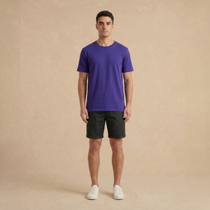 Playera Básica Azul Regular Stretch 231g