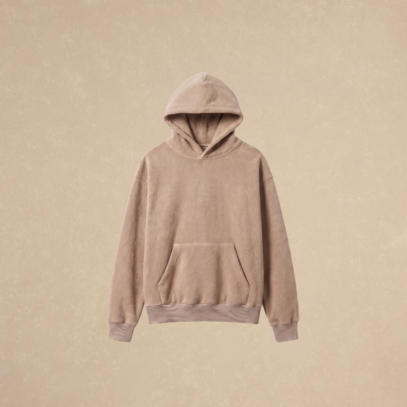 Sudadera Capucha Beige Doble Cara